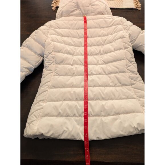 Tommy Hilfiger Womens Quilted Puffer Jacket With Hood Size S White Nylon Blend - Picture 16 of 16